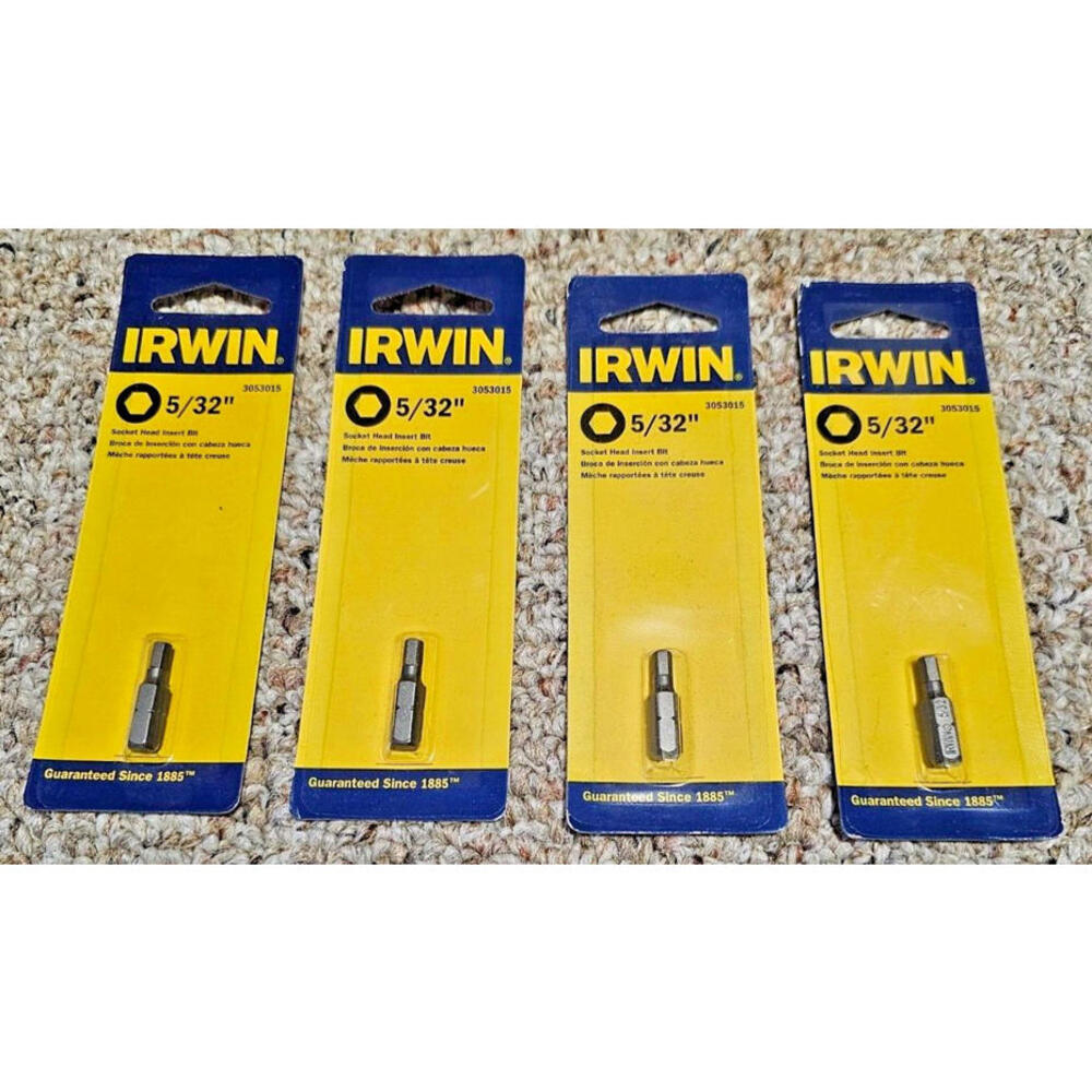New Lot of 4 Irwin Socket Head Insert Bit 5/32"-